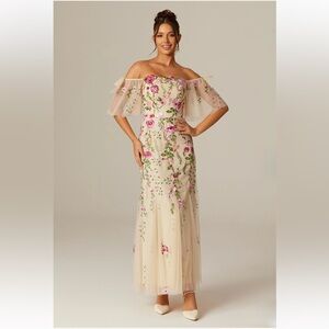 AW Carmelita Dress Sz 16 NWOT Floral Off-Shoulder Dress